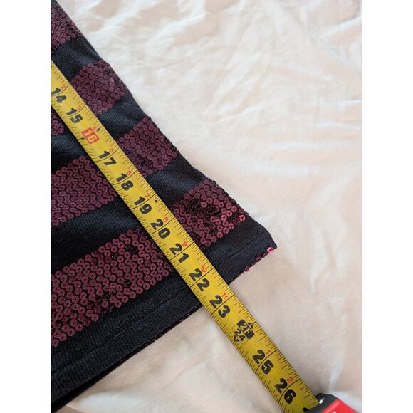 Bisou Bisou Black & Violet Sequin Tank Top L NWT Glam Party Y2K Clubwear - Picture 7 of 7